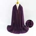 Deep purple pearl chiffon scarf for women with elegant drape and sheer texture - Deep purple