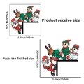 Christmas Santa and reindeer corner wall stickers with size dimensions for room decor - Christmas Illustration Style (PH_QTA125)