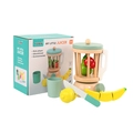 Wooden toy juicer set for kids including play fruit and accessories for role play - Wooden Juicer Machine Set