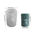 Cylindrical silicone mold for DIY Christmas candles featuring embossed deer head and forest - Style 1 Relief Reindeer Cylinder