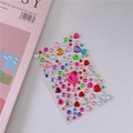 Close-up of colorful heart-shaped acrylic gemstone stickers for DIY craft decoration - No.6 (Multicolor)