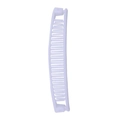 Minimalist white plastic banana hair clip for hairstyling on plain white background - 15cm Flat White