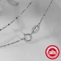 S925 Sterling Silber Schlangenkette Halskette mit sicherem Karabinerverschluss - 45cm / Platin Sternenkette