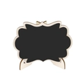 Mini decorative blackboard with wavy edges and wooden stand for Christmas party table decor - Dark Opal Butterfly Necklace