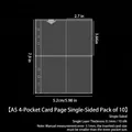 A5 4-pocket clear card protector pages for 3-inch photos with 10 pieces pack - A5 4-Pocket Single-Sided Pages 10 Sheets 1#