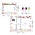 Magnetic acrylic weekly planner and to-do list set with 6 colorful markers for fridge - TYU061 Combo Set (With 6 Pens)