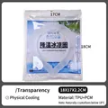 Transparent PCM neck cooling ring in size 18x17x2.2cm for outdoor heat relief - 18°C Natural Crystallization / White