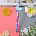 Anime sword pen with light blue electroplated trident tip and Tang San character print - Trident - Blue / 0.5mm