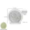 Silicone mold for Christmas snowball candle with embossed Santa Claus and snowflake design - Bell Santa Claus