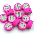 Dragon fruit polymer clay beads for DIY bracelets in pink and white finish - Fruit