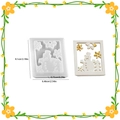 Snowman theme silicone mold with winter patterns for DIY Christmas resin crafts - Wind Lantern Snowman Wall-G