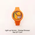 Bracelet lumineux aux huiles essentielles pour enfants avec un design de dinosaure orange - Avec Lumière / Dinosaure Orange