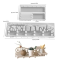 DIY wall shelf silicone mold set with Sweet Home lettering and precise dimensions - Wall Shelf Mold Combination Set / White