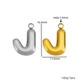 Pendentif lettre J 3D en or et argent pour création de bijoux et colliers DIY - Style Suspendu - Lettre J
