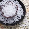 6x12mm white bamboo joint faux jade glass beads for DIY jewelry making - White (Solid 6x12mm)