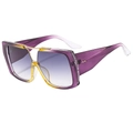Occhiali da sole aviator con montatura sfumata viola e gialla e design con doppio ponte - Montatura Sfumata Viola Gialla Lenti Grigie