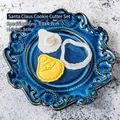 Santa Claus cookie cutter set with stamp in 3.8x4.1cm size for festive holiday baking - Santa Claus