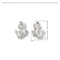 Technical size specs for stainless steel scorpion pendant measuring 15mm by 11mm - Silver Scorpio