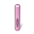 Portable 5ml pink refillable perfume atomizer with viewing window and metal finish - Matte Pink
