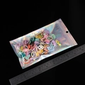 Laser holographic slider bag for hair accessories with ruler showing 15cm width size - Medium Large