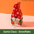 Christmas Santa Claus tin candy box with snowflake pattern, size 20.5x10x7cm - Santa Claus - Snowflake