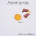 Miniature yellow flower biscuit resin charm for DIY crafts, 1.4cm diameter size - 1.4cm / Transparent Orange
