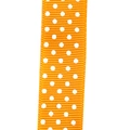 Ripsband in Orange mit weißen Punkten für DIY Haarschleifen und Geschenkverpackungen - 1CM*100 Yards 3 Punkte / Orange