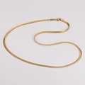 Minimalist gold stainless steel flat snake chain necklace with glossy metal finish - 4mm*60cm / Gold