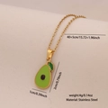 Collier pendentif avocat en acier inoxydable avec chaîne réglable de 40+5cm femme - 2# Avocat