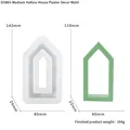 Hollow house silicone mold for plaster candle holders with precise dimension specifications - Hollow House Plaster Ornament Mold (Medium)