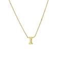 Classic 18k gold plated necklace with minimalist alphabet letter I pendant - Letter I