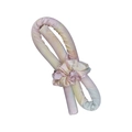 Hitzefreies Lockenwickler-Set aus Satin mit Farbverlauf in Rosa und Blau und Haargummi - Orange Gelb Blau (Ohne Clip)