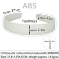 DIY plain greyish white ABS plastic headband without teeth 2.5cm width base - 2.5CM Non-toothed Greyish White Plain