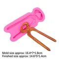 Molde de silicona rosa con forma de alicate para decoración de pasteles y repostería creativa - 2# Alicates/A49/Rosa