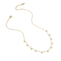 Collar de acero inoxidable dorado con múltiples colgantes cuadrados y cierre de langosta - Estilo Cuadrado (5#正方)