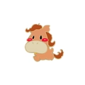 Cute cartoon enamel pin featuring a little orange horse badge with gold metal plating - Horse Shape Style (C2881-7)