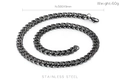 Retro 500x9mm antiek zilveren roestvrijstalen Cubaanse schakelketting voor heren - Rand Gesneden Cubaanse Schakel (KN108187-Z) / 9mm Breedte 50cm Lengte (60g)