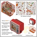 DIY retro supply store sticker set with PET decals and 2.5D foldable TV paper craft - Supply and Marketing Coop (Series 19)