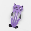 Cute purple cat cartoon snap hair clip for kids with soft painted metal finish - Purple Cat