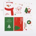 60-piece Christmas greeting card set with cartoon Santa and snowman designs - New Christmas Large Cards 60 Sheets