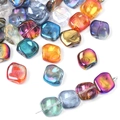 Irregular gradient crystal glass beads with iridescent finish for DIY jewelry making - 20Pcs/Pack / 17#