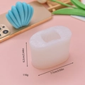 Shell shaped silicone candle mold for handmade crafts with detailed size measurements - Large Shell Style (3)