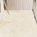 Washable PVC entryway mat with beige wave texture in a bright home hallway setting - 60×90CM / Mysterious Veil (Vertical)