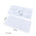 Detailed dimensions of 6-cavity lemon silicone mold for jelly mousse cake baking - 6-Cavity 3D Lemon