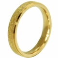 6mm titanium steel ring in golden matte finish with polished edges and inner band - US 6 / Medium Version / Gold