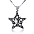 Collana retrò in acciaio inossidabile con ciondolo a stella pentagramma vuota - Pentagramma