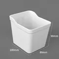 White plastic storage bin for pegboard, size 100x80x90mm, matte finish storage box - Storage Container - White