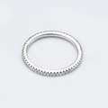 Eternity band ring in 925 sterling silver with a full circle of shimmering pavé zircons - US 5 / Silver