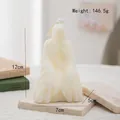 White cloak ghost scented candle 12cm height minimalist geometric portrait home decor - Robed Mysterious Figure(72) / Cream White
