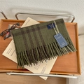 Classic British green and brown plaid scarf with tassels in soft imitation wool - 13# Navy Blue Plaid